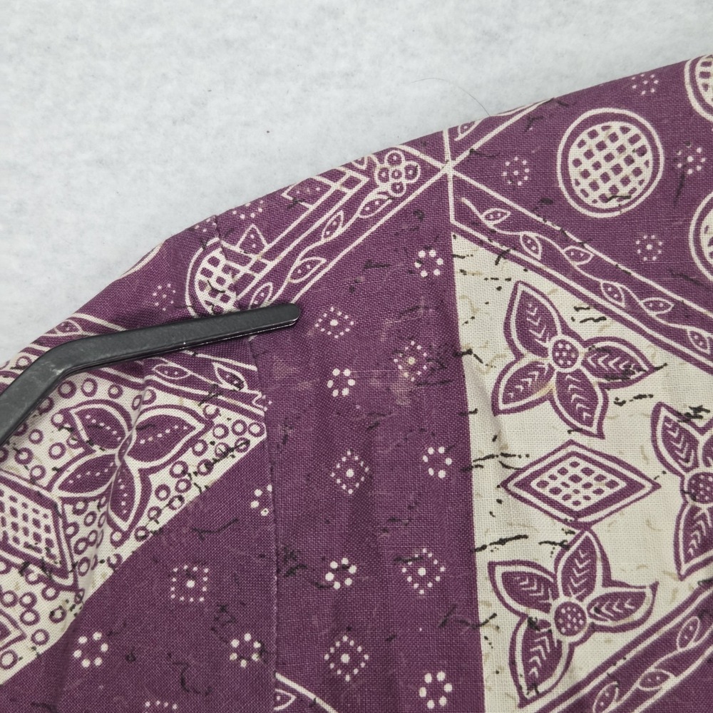 Vintage 90's Roughrider Circle T Womens Corset Tie Back Purple Bandana Sz Large - Picture 6 of 9